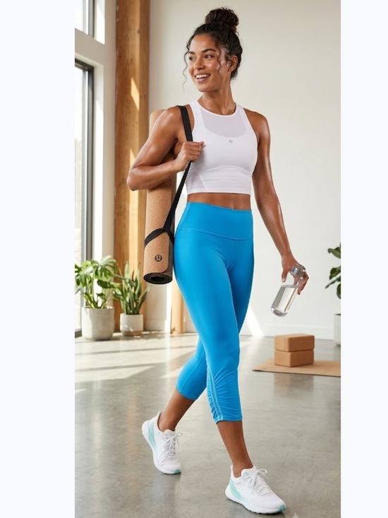 lululemon athletica Pants - ⚡️Lululemon Cinched Cropped Leggings in Blue